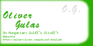 oliver gulas business card